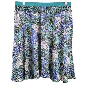 Anthropologie Maeve Floral Mini Skirt Womens Sz M Teal & Blue NWT